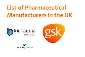 List of Pharmaceutical Manufacturers in The United Kingdom